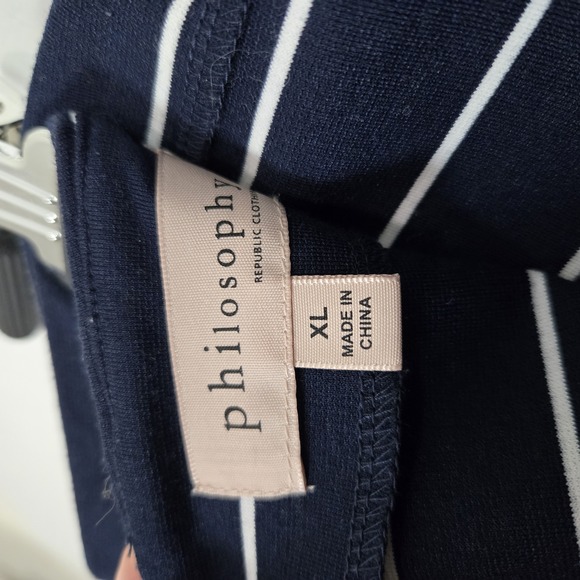 Philosophy Striped skirt Blue XL - Picture 3 of 4